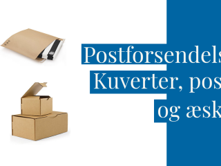 Postforsendelse: Kuverter, poser og æsker